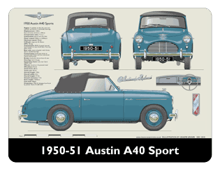 Austin A40 Sport 1950-51 Mouse Mat